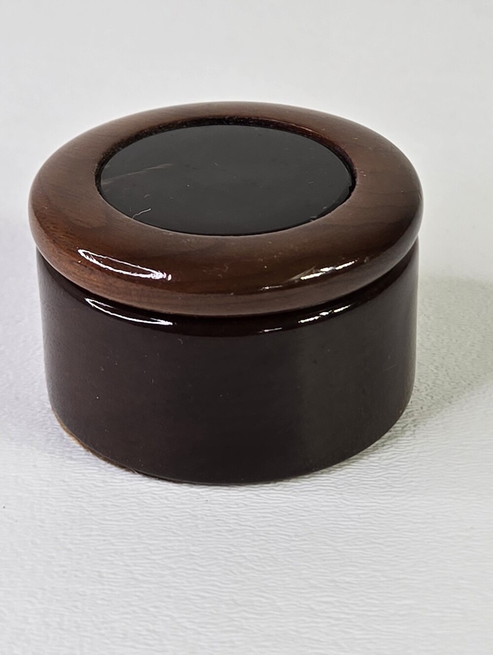 Vintage Wood Mini Box w/Lid Trinket Jewelry Ring Small Elegant Stash Box MCM